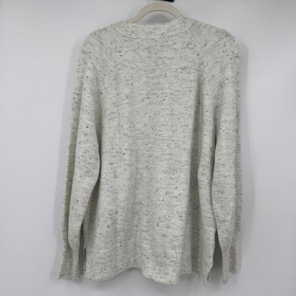 Loft Flecked Relaxed V-neck Sweater Size XL - Picture 10 of 11